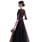 Temperament Evening Dress Woman 2025 New Spring Banquet Elegant Long Black Grandennial Dress Dress Dresser