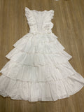 Floral Dress 2025 Australian Pastoral Wind V Collar Layer Lotus Leaf Cake Vest Dress Dress Dress