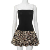 Women's Clothing 2024 Summer New Breast-Wear Height-Waisted Splicing Dress DJPT