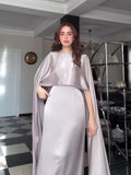 2025 Luxury Elegant Noble Sleeveless Silk Silk Silk Silky Dress Dress Dress Woman