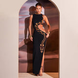 Women's 2024 Summer New Sexy Repair Open Fork Dress DJPT