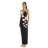 New Pearl Sling Banding Skirt Sexy Dew Fashion Flower Long Dress Dress Dress