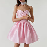 New Women's Dress Folded Slings With Dress Sexy Temperament Diamond Skirt