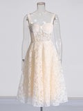 Famous Wind 2025 Summer New High-End Sense Long Three-Dimensional Chest Mat Fish Bone Embroidery Dress