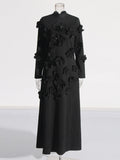 Dress Women's Dress 2025 Spring Fashion High Tie Spliced Flower Pink Dress