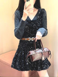 Luth's Same Temperament Beautiful Bright Film Backs And Skirts In The Autumn Of 2024 Zhuoya's Small Design Dress