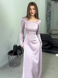 2024 New Body-Claming Diamond-Tieed With Long-Sleeved And Tiding Dress Dress Woman