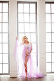 Mesh Pregnant Women Take Pictures Of The Long Dress Medium Long Draw And Drag Skirt 1204 Maternity