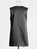 Elegant Famous Style Dress 2025 Summer New Niche Collar Three-Dimensional Flower Tuxedo Dress Woman