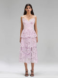 Niche 2024 Summer New Holiday Wind Sling V-Neck Embroidered Embroidery Long Dress Woman