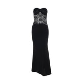 Sexy Lace Hollow Bosom Dress Woman Autumn 2025 New Pure-Bush Hot Girl Body Dress DJPT