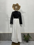 Autumn New Female Waist Thin Design Stitching Silk Dress Dress Dress Dress Woman