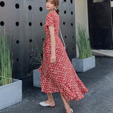 Flower Dress Women's Summer 2025 New Holiday Beach Dress Red Super Fairy Bohemia Long Dress