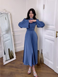 2024 New Strapped Solid-Colored Ribbon Princess Wind To Show Thin Dress