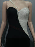 Fashion Pearl One-Shoulder Party Evening Dress Design Famous Fishtail Dress Banded Dress