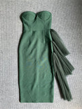 Banded Dress Summer New Temperament Sex High-Waisted Dinner Dress Brat Mesh Dress
