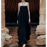 Fashion Lotus Leaf Side Bra Dress 2024 New Loose Temperament Casual Holiday Dress