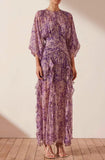 Autumn New Round Collar Lantern Sleeves With Lotion Side Of The Dressing Lady