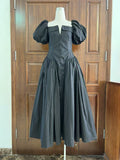 Red Dress 2025 Summer Banquet Sexy Out-Shoulder Bubble Sleeve Short-Sleeved Waist Dress Dress