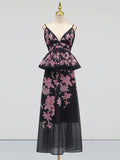 Style Long Print Sling Skirt 2025 New Lotus Leaf Side To Receive Waist High Dress Women's Summer