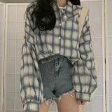 Shirt Women Loose Korean Version Of The Long Retro Hong Kong Flavor Bf Long Sleeve Sunscreen Ins Coat Tide DJPT