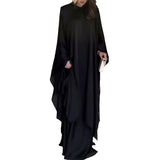 Women's Wish Round Collar Robe Loose Comfortable Fashion Bat Sleeve Temperament Long Dress