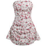 Bosom Crumm Flower Body Dew Back Dress Casual Holiday Style Sexy Hot Girl Short Dress Girl DJPT