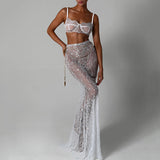 Babes Slings Two Sets Of Stylish Sexy Evening Dress Drag Fishtail Dress Suit HZ0628