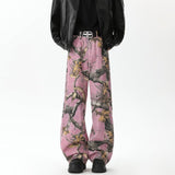 Summer New Retro Leisure Branches Camouflage Pants Water Wash Old Work Pants DJPT