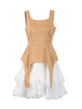 Simple Series Skirt 2025 Summer New Sling Belt High-Waist Design Cake Skirt Under The Pendulum Dress