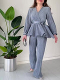 2024 New Central And East Asia Folds Are Loose And Comfortable Solid Color Small Fresh Suit