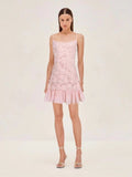 Dress Holiday Style Fresh Sweet Three-Dimensional Rose Splicing Chiffon Sling Dress Skirt