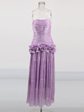 Yuanfeng Light Luxury Evening Dress 2025 New Women's Summer Breast Flavor Flavor To Waist Leaf Sides And Matching Dresses
