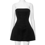 Women's Clothing 2024 Feng Swindo Summer New Fashion Pure Color Bosom High Waist Dress DJPT