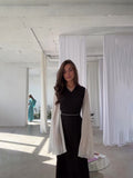 Women's Clothing 2025 Autumn New Loose Age Reduction V-Neck Mesh Perspective Dress