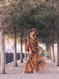 Women's New Dress Summer Casual Long-Sleeved Print Retro Dress DJPT