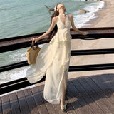 New Seaside Holiday Sling Suit Beach Photo Long Dress Summer
