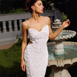 Tudted In The Middle Of The Waist Slinged Ribbon Dress Celeban Birthday Party Dinner Dress
