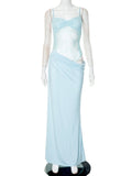 Women's Sling Lace Tight Dress Spliced Fall Fishtail Dress DJPT