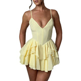 Summer 2025 New Sexy Temperament Babes Double Cake With Sling Skirt DJPT