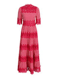 Retro Light Luxury Dress 2025 Spring And Summer New Lead Lace Hollow High-End Color Dress Dress Woman