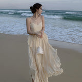 Dress Fairy Dress Long Summer Seaside Photo Clothes Holiday Super Fairy Haid With Sweet Sling Dress