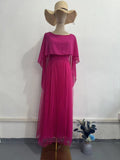 New Burst Women's Large-Size Shawl With Sleeve Dress Comfortable Casual Dress