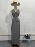 Summer Dress With A Set Of Solid Color Simple Loose Light Sleeveless Skirt Two Sets