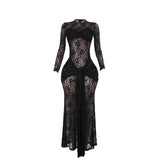 Autumn 2025 New Bag Ass Skirt Temperament Sexy And Lace Dress Woman DJPT