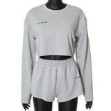 Women's Autumn New Clean Color Long-Sleeved Coat Head Casual Short Fashion Set DJPT