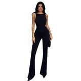 Suspension Striped Bareback Knitted Knitted Black Pickpoo Trousers Woman DJPT