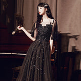 Dress Women 2025 New Banquet Temperament Art Exam Black Annual Banquet Dress Birthday Party Dress
