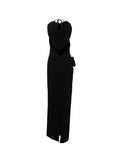 Luxury Dress Dress 2025 Summer New Hanging Neck Metal Flowers Sexy Famous Dress Woman