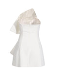 Dress Dress 2025 Summer New High-End Feel Bow Asymmetrical Decorative Bra Dress Dress Woman